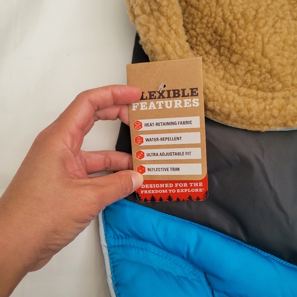 🦮ARCADIA Ultra Adjustable Insulated Coat. Size Large. Blue Silver Black Colors - Picture 7 of 17